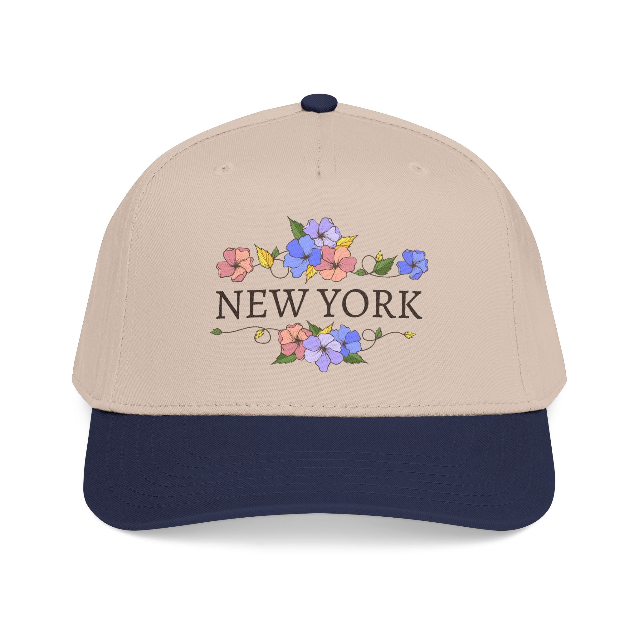 New York Floral Baseball Cap – Vintage Flower City Hat – Bamerix