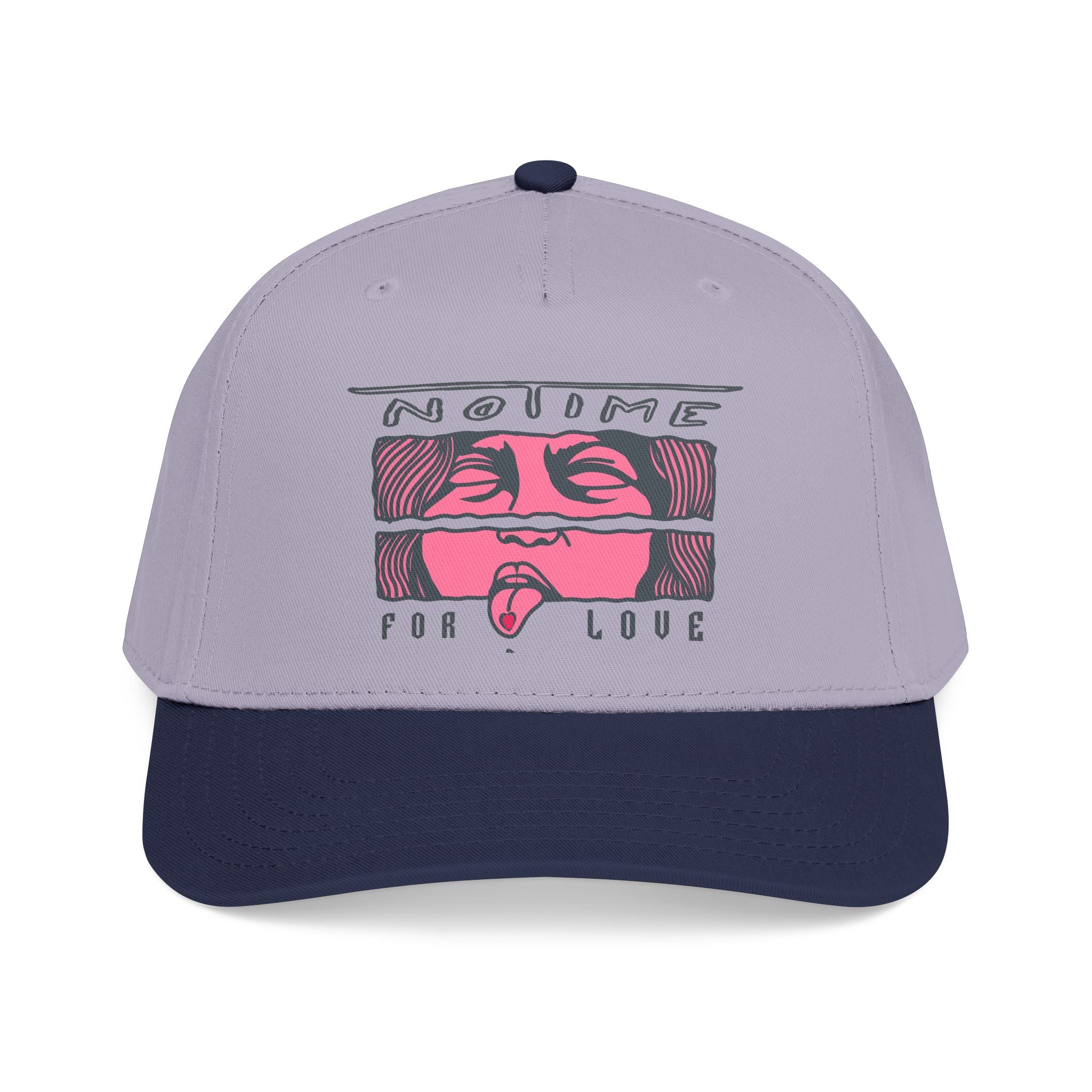 Baseball Cap — No Time for Love Retro Graphic Mid-Profile Hat – Bamerix