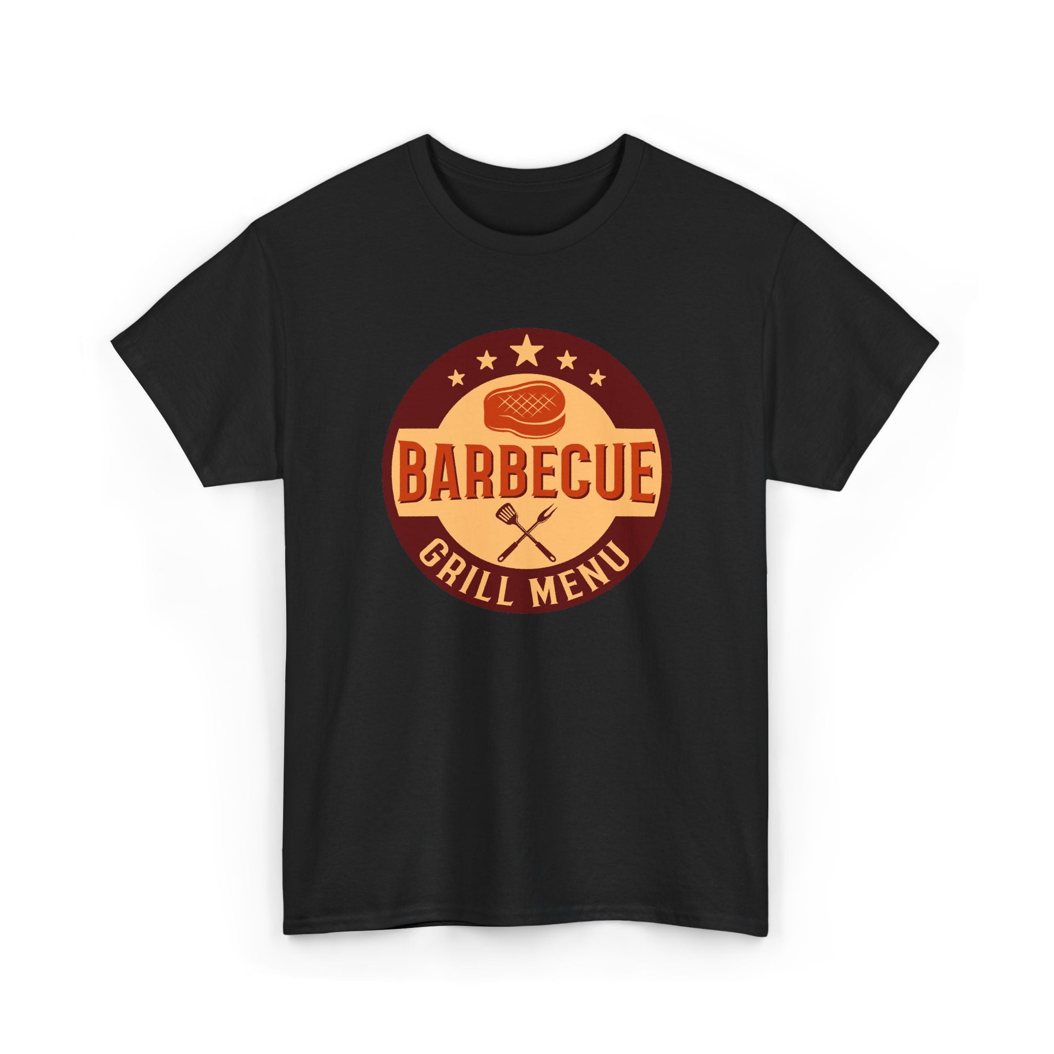 Barbecue Grill Menu T-Shirt — Vintage BBQ Cooking Tee