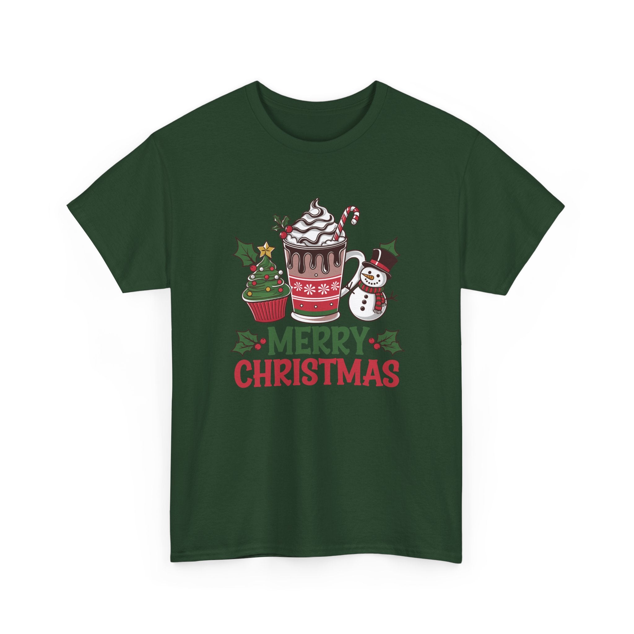 Christmas Spirit Unisex Heavy Cotton Tee, Festive Holiday Shirt – Bamerix
