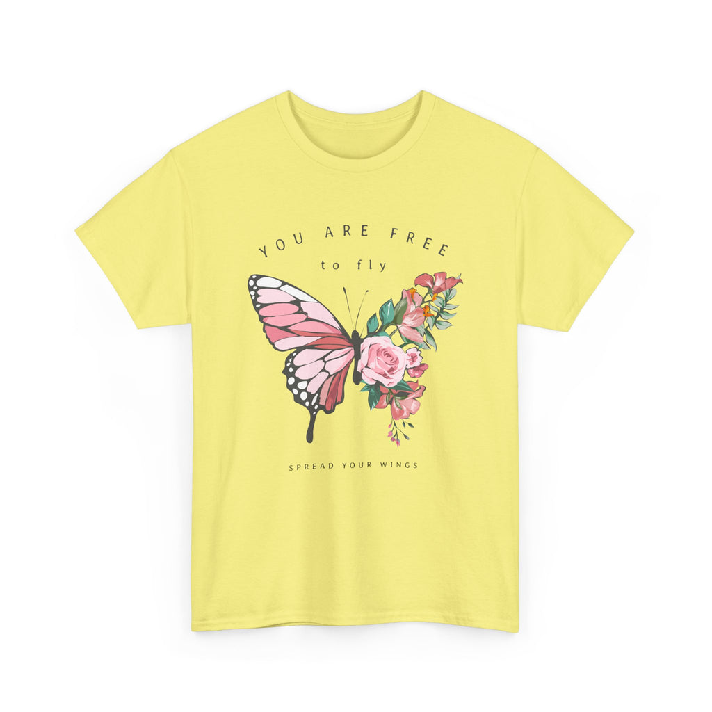 Butterfly Floral Inspirational T-Shirt – Bamerix