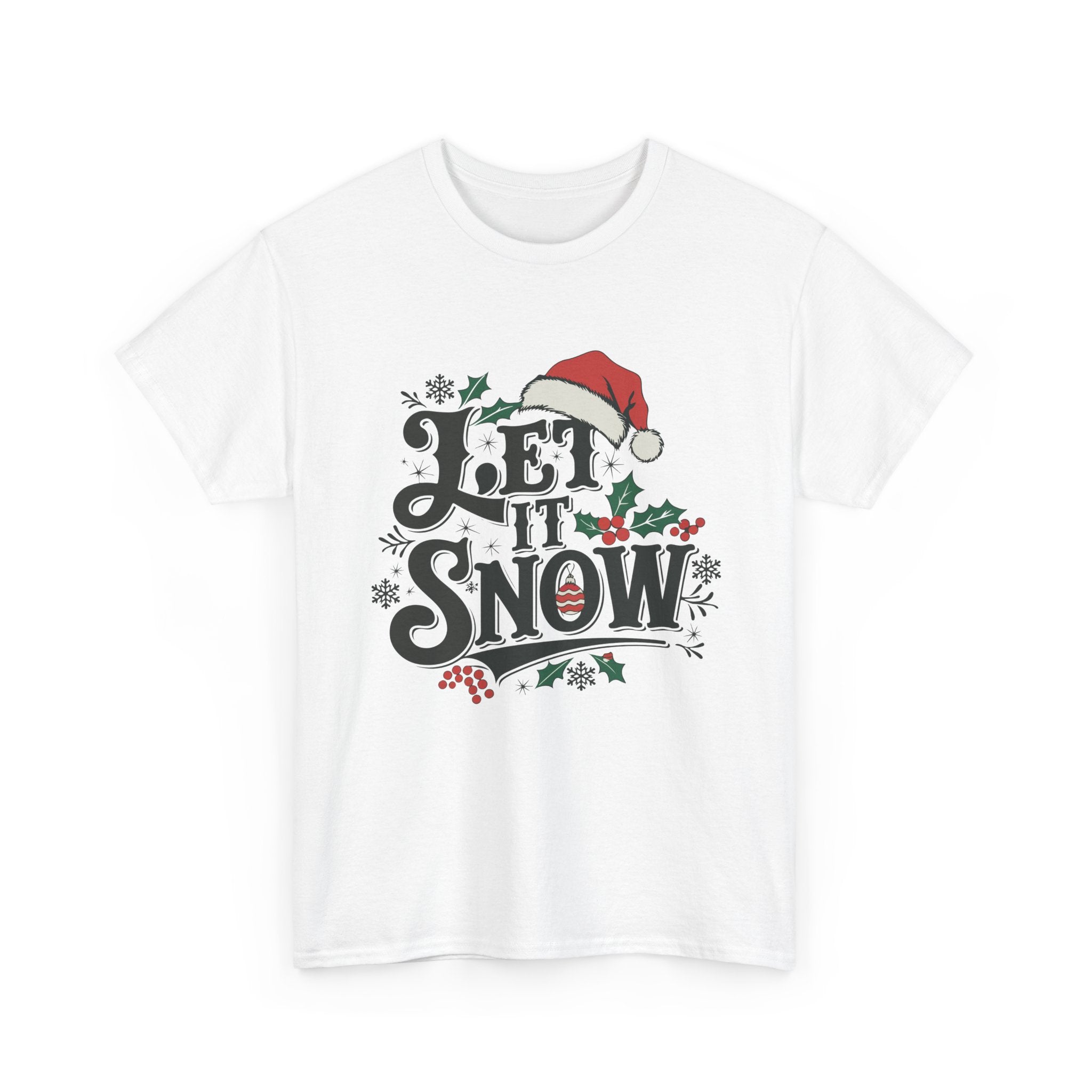 Let It Snow Christmas Unisex Tee - Holiday Cotton Shirt – Bamerix