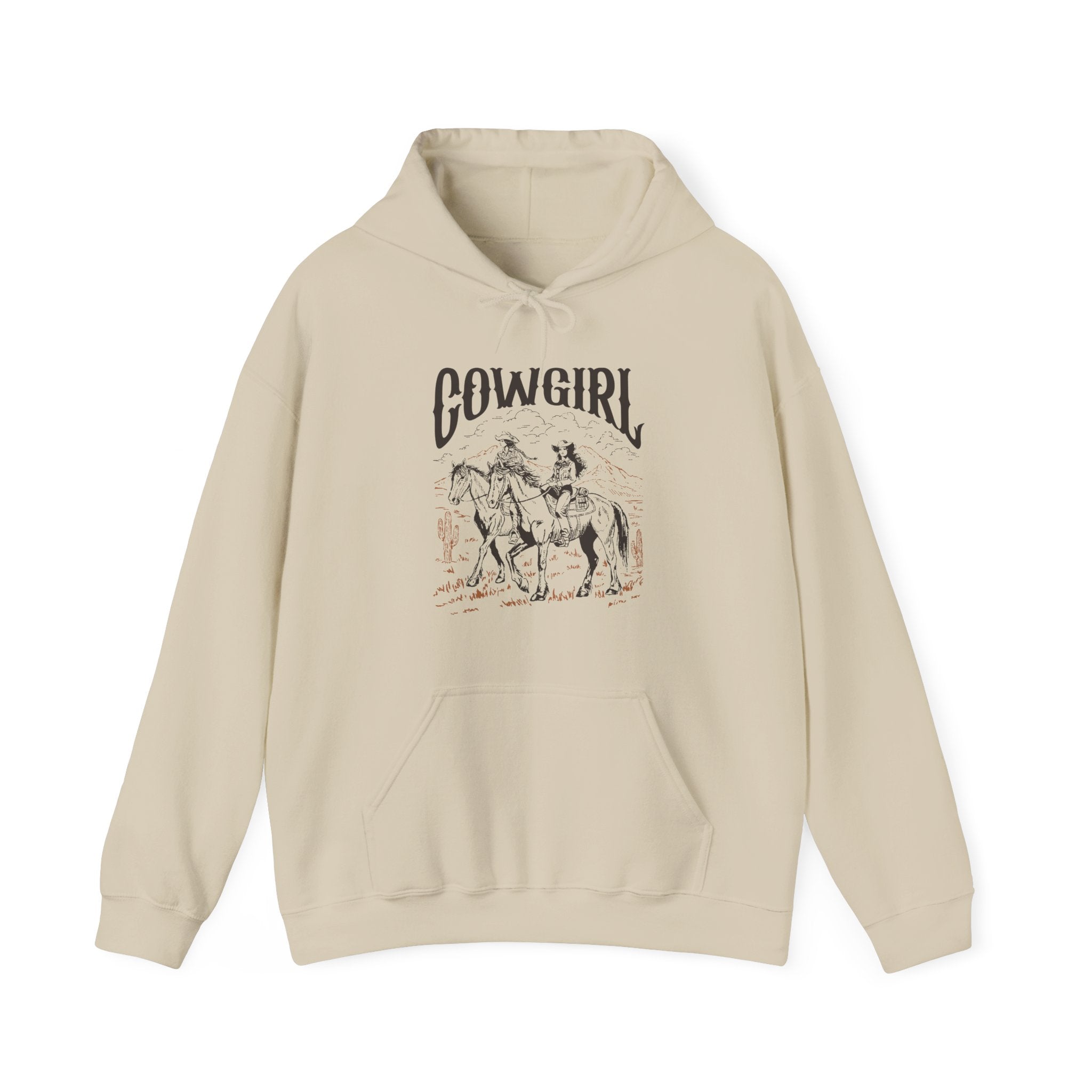 Cowgirl Horse Hoodie — Vintage Western Graphic Sweatshirt – Bamerix