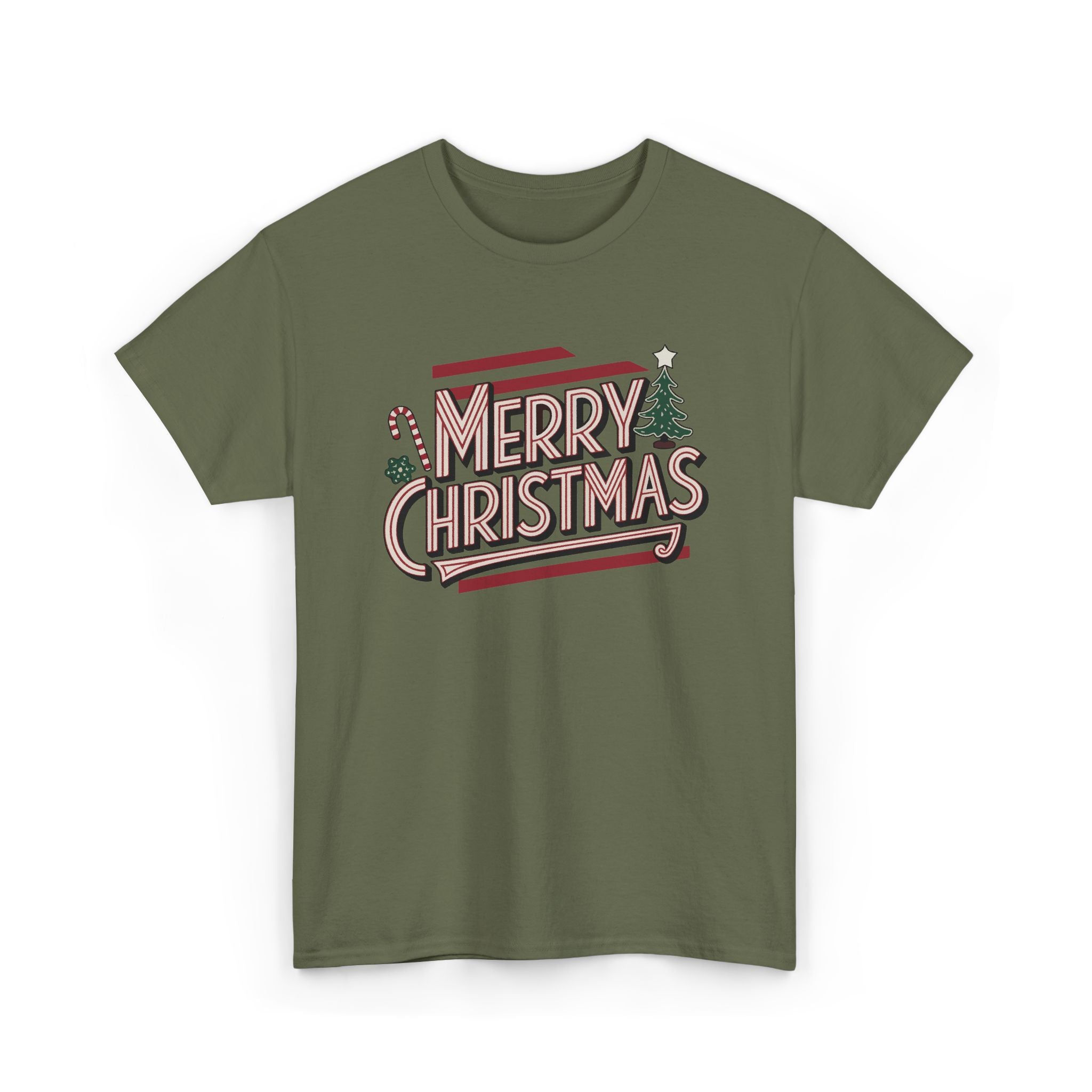 Merry Christmas Unisex Heavy Cotton Tee,  Christmas Apparel – Bamerix