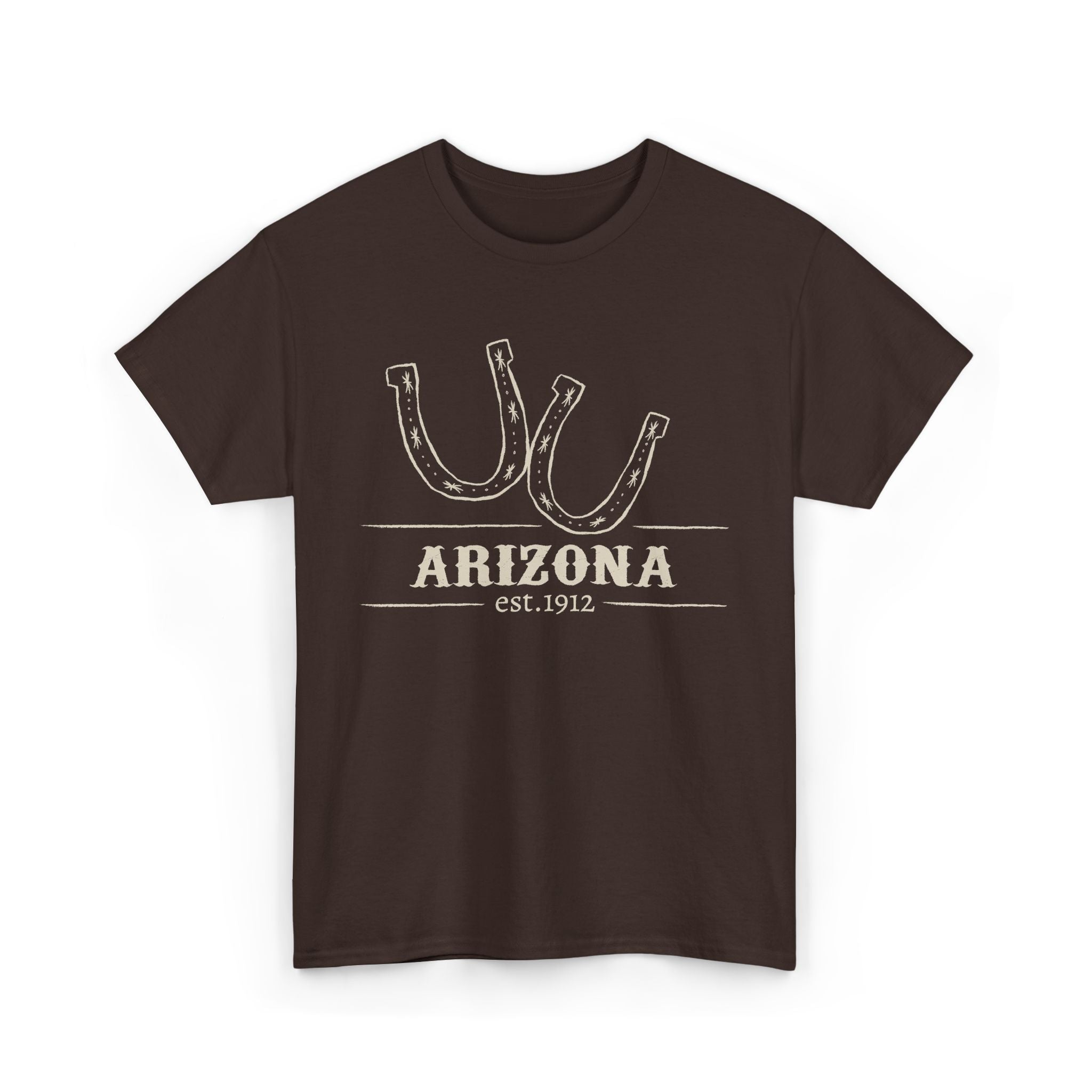 Arizona Horseshoe Tee — Vintage Western Arizona Est. 1912 T-Shirt
