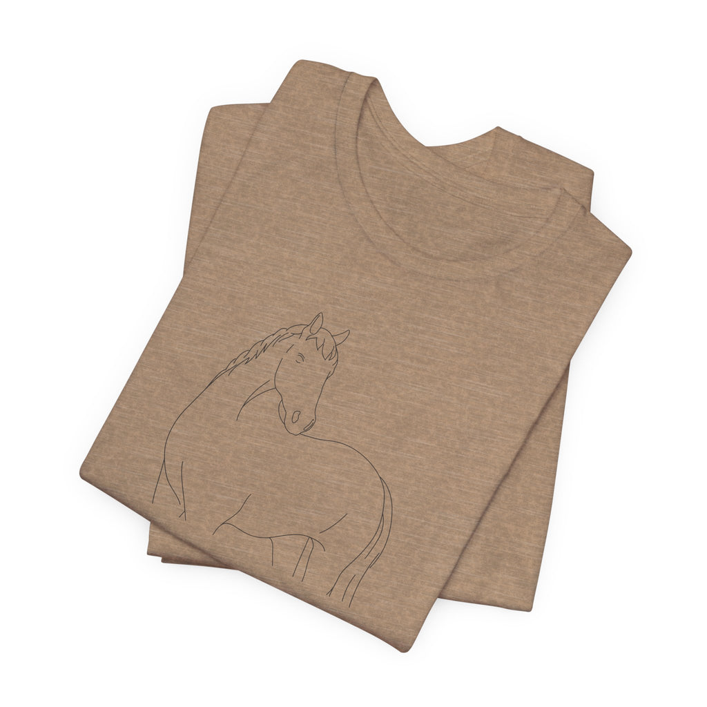 Members Only Horse Tee — Minimalist Equestrian Short Sleeve Shirt – Bamerix