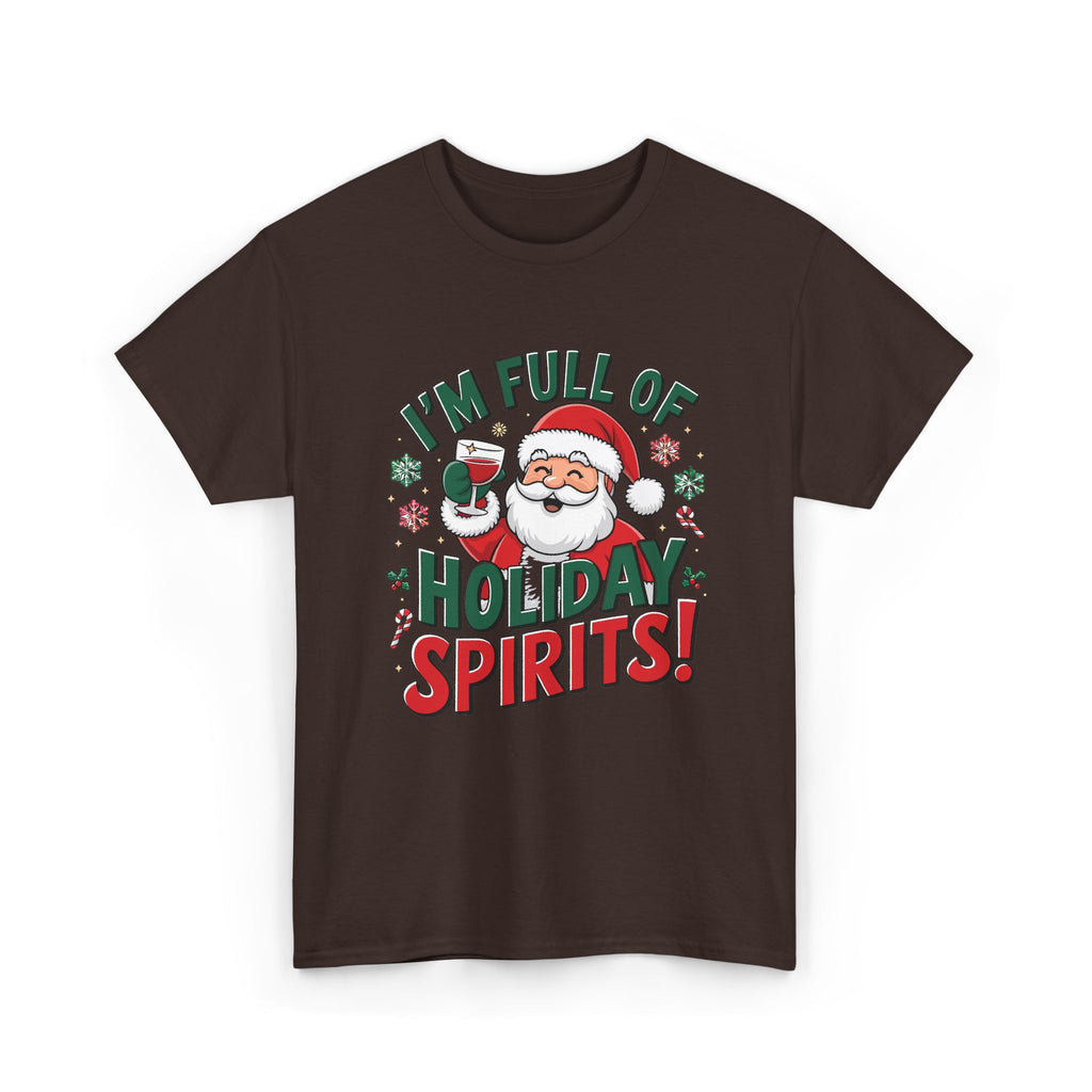 Funny Christmas Shirt, I'm Full of Holiday Spirits Santa Graphic Tee – Bamerix