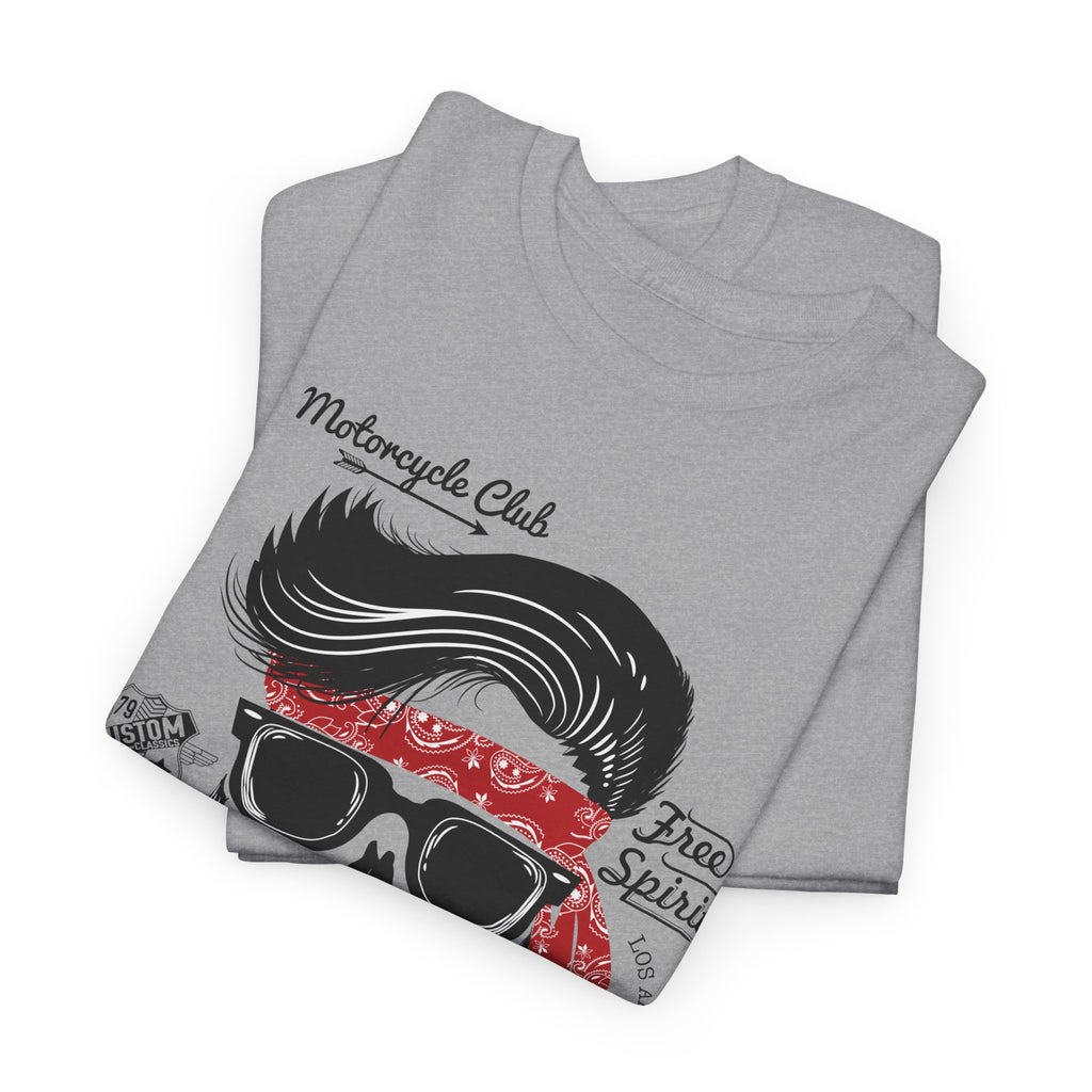 Biker Skull Tee — Live Fast Ride Free Graphic T-Shirt – Bamerix