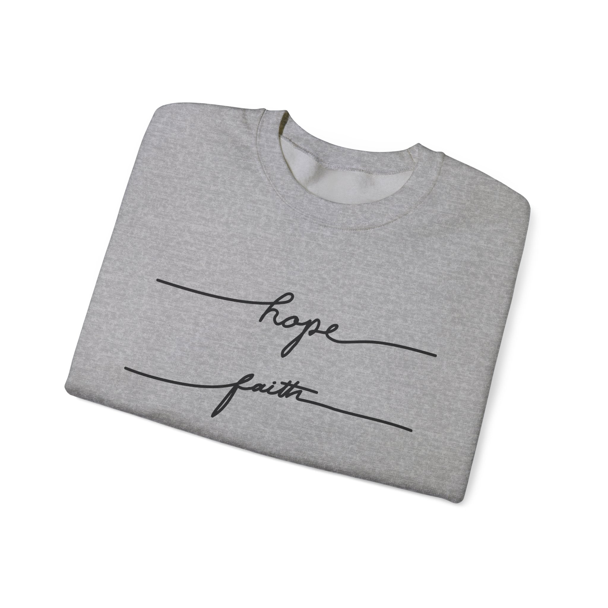 Hope, Faith, Love Crewneck Sweatshirt – Bamerix