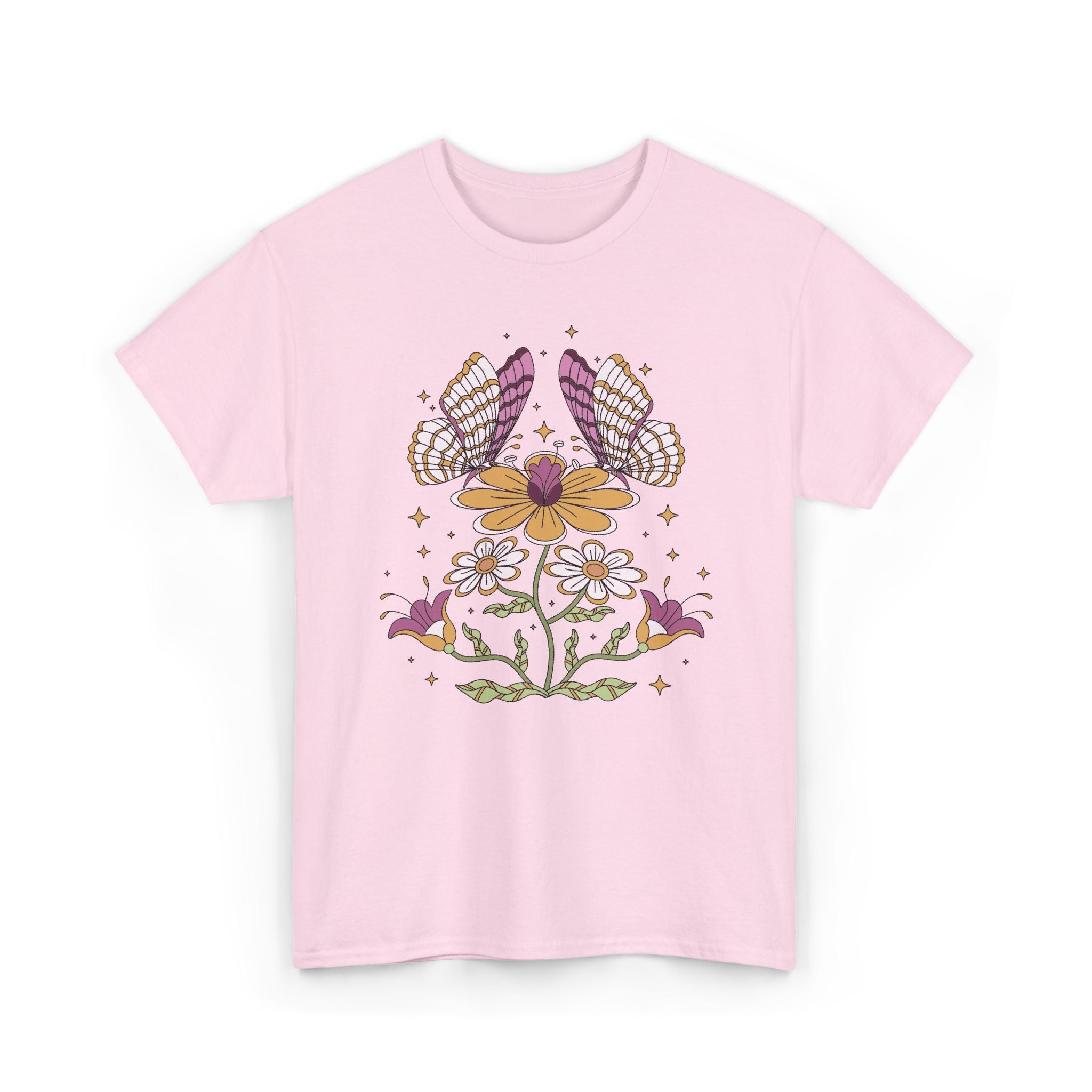 Boho Butterfly Floral T-Shirt – Bamerix