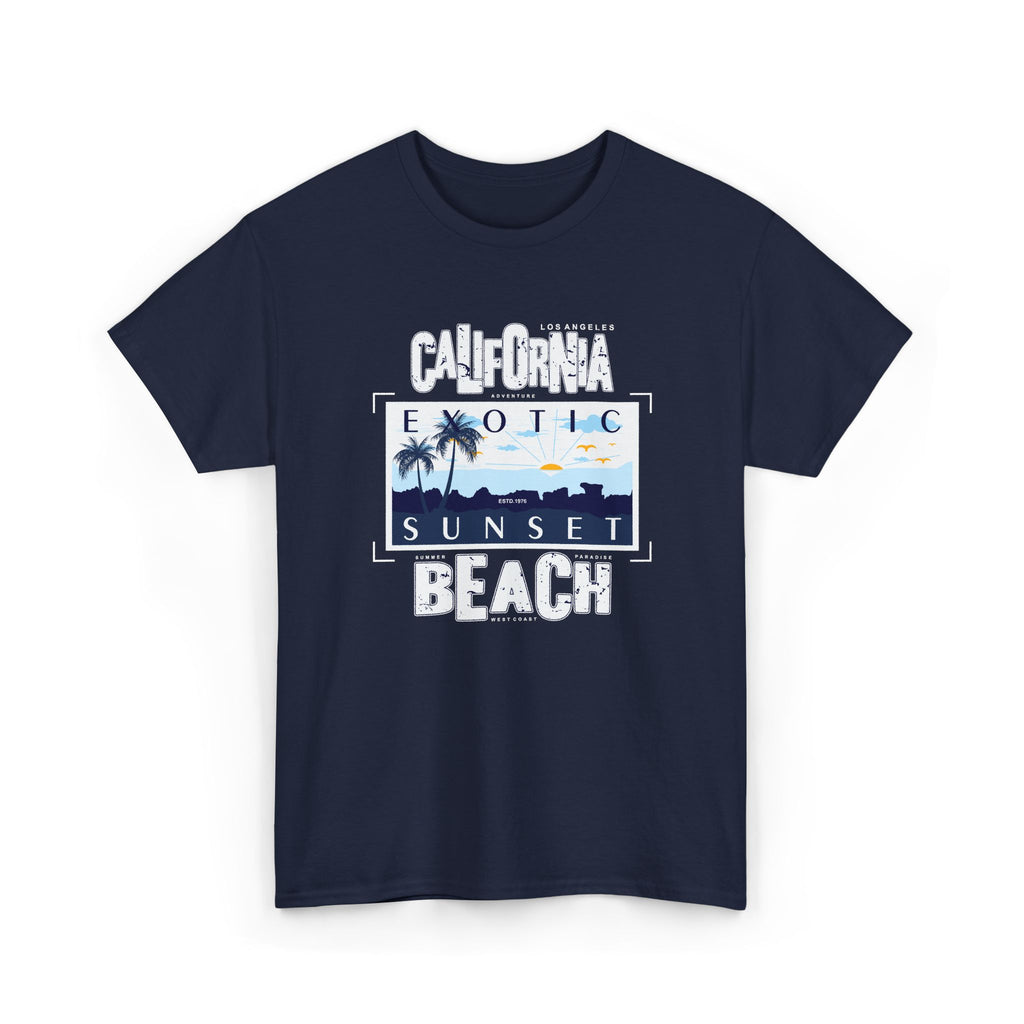 California Sunset Beach T-Shirt — Exotic Sunset Palm Graphic Tee – Bamerix