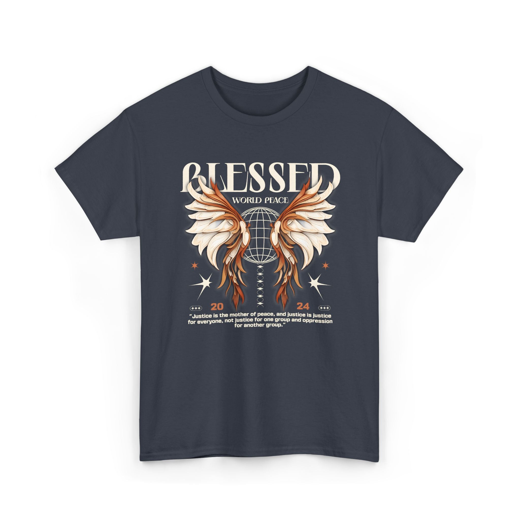 Blessed Peace & Justice Graphic T-Shirt – Bamerix