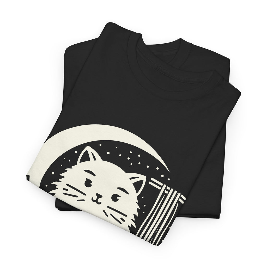 Playful Cat Ramen Unisex Heavy Cotton Tee – Bamerix