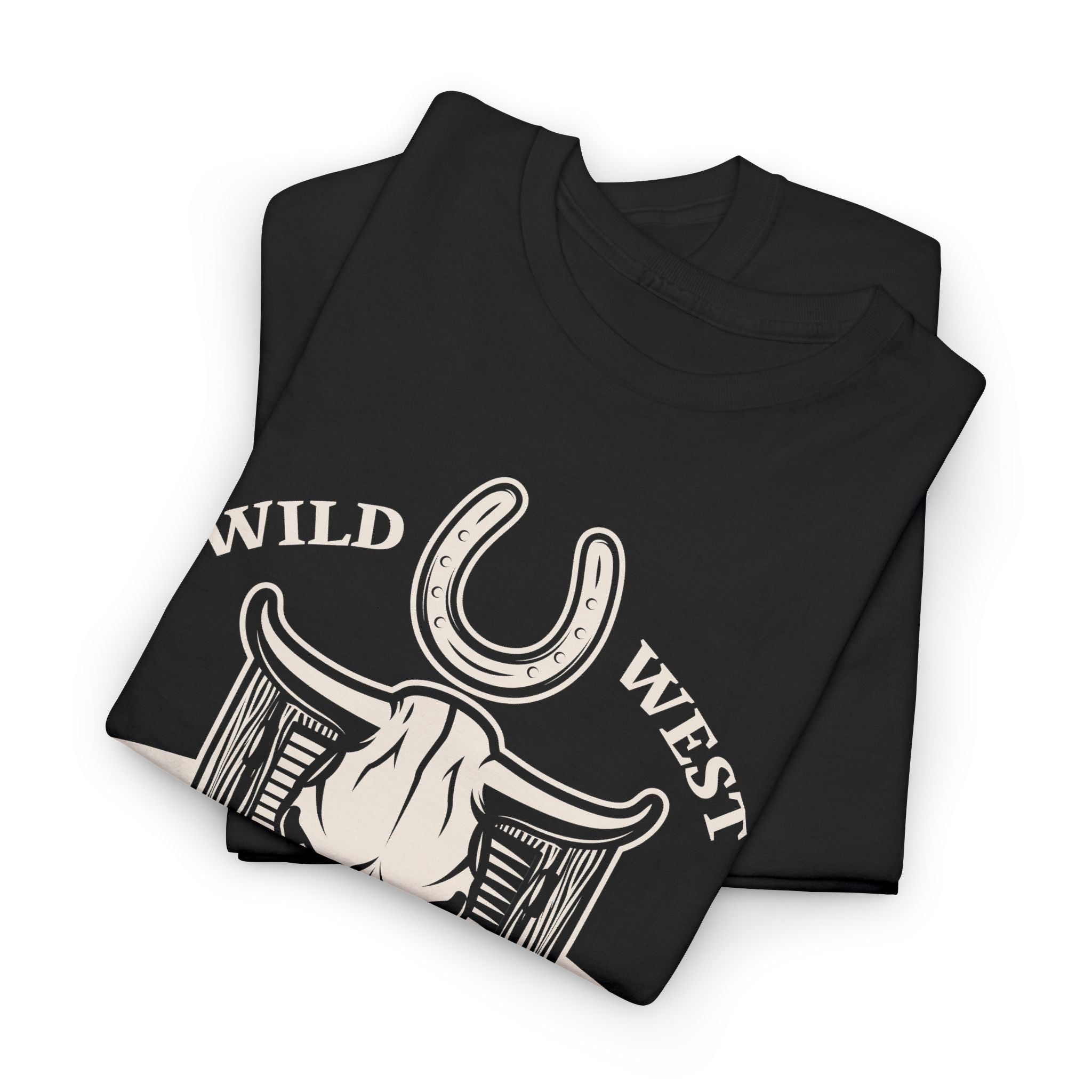 Rodeo Wild West T-Shirt – Western Skull & Horseshoe Tee