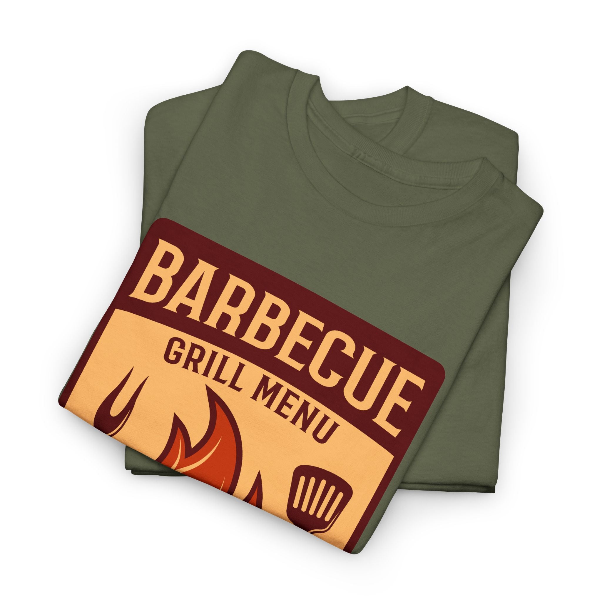 Barbecue Grill Menu Tee — BBQ Flames & Tools Graphic T-Shirt – Bamerix