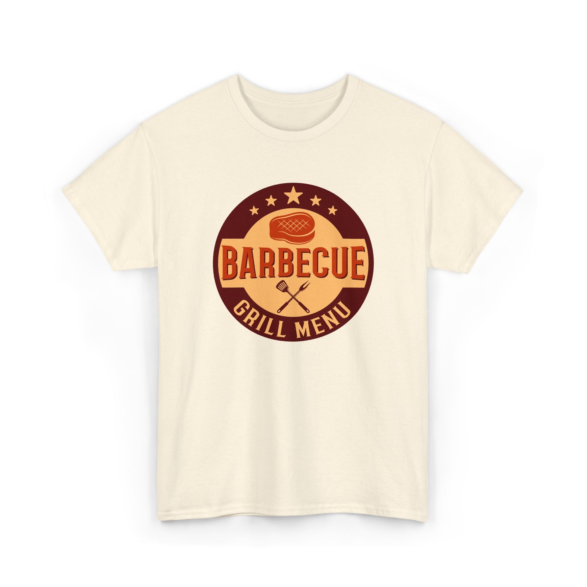 Barbecue Grill Menu T-Shirt — Vintage BBQ Cooking Tee