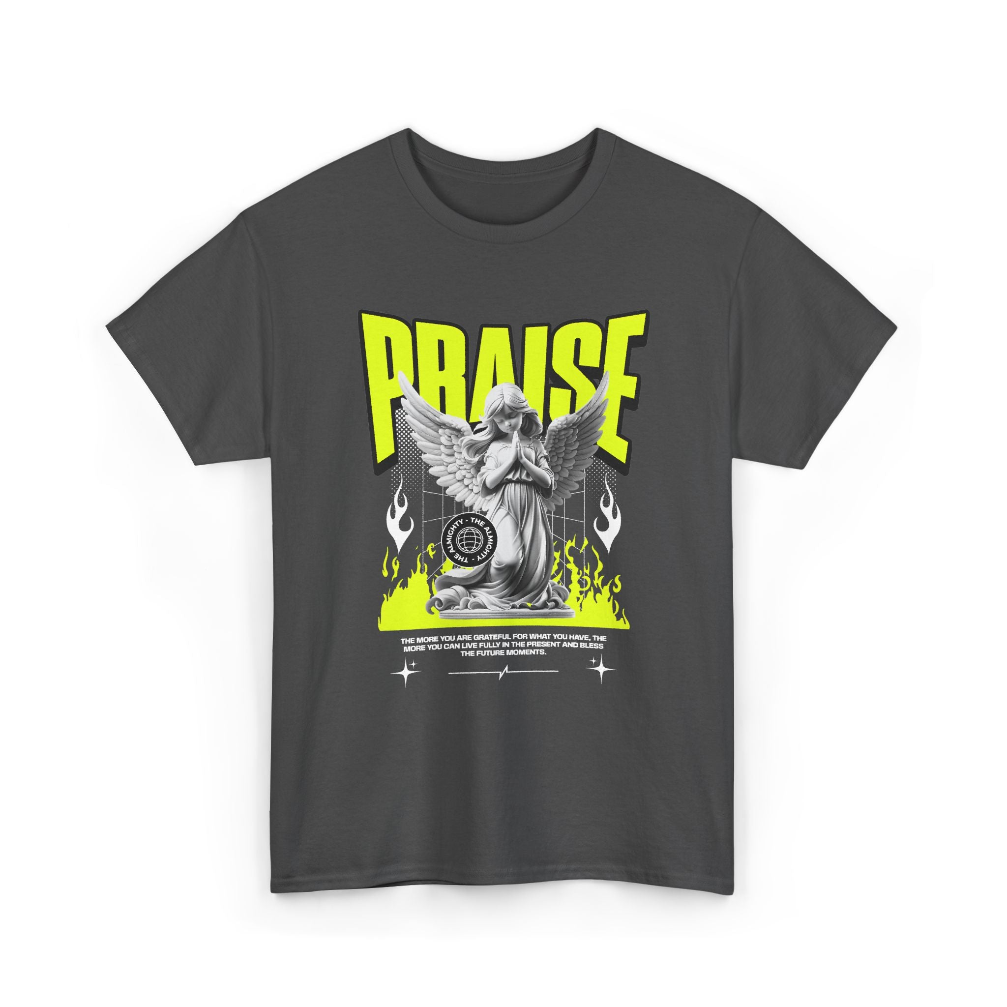 Praise Angel Graphic Tee — Neon Gothic Streetwear – Bamerix