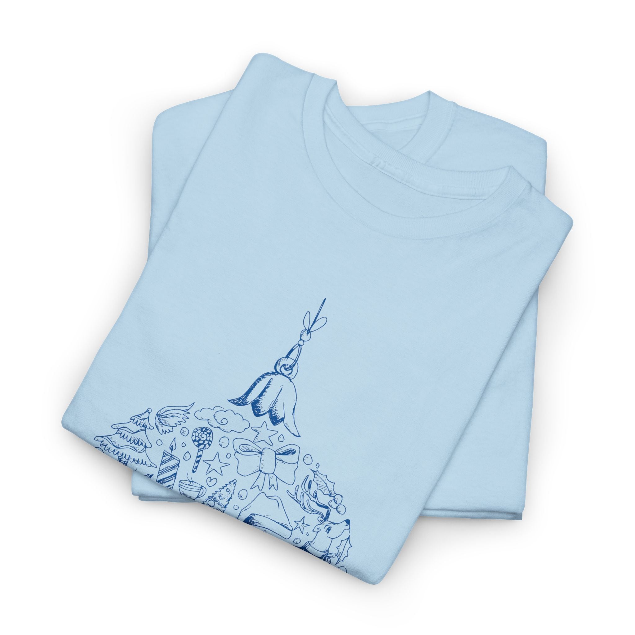 Merry Christmas Unisex Heavy Cotton Tee, Holiday Gift, Casual Wear, Winter Fashion – Bamerix