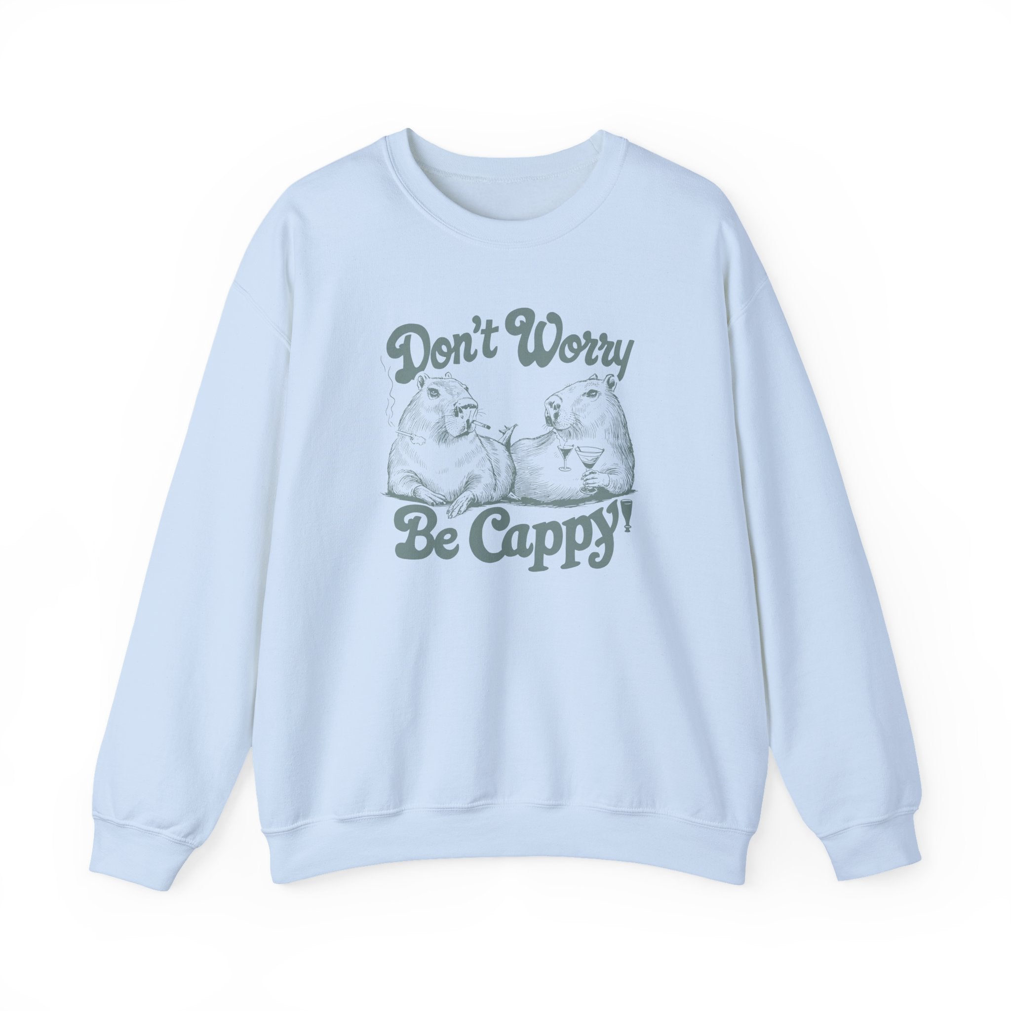 Don't Worry Be Cappy Sweatshirt, Funny Animal Lover Apparel – Bamerix