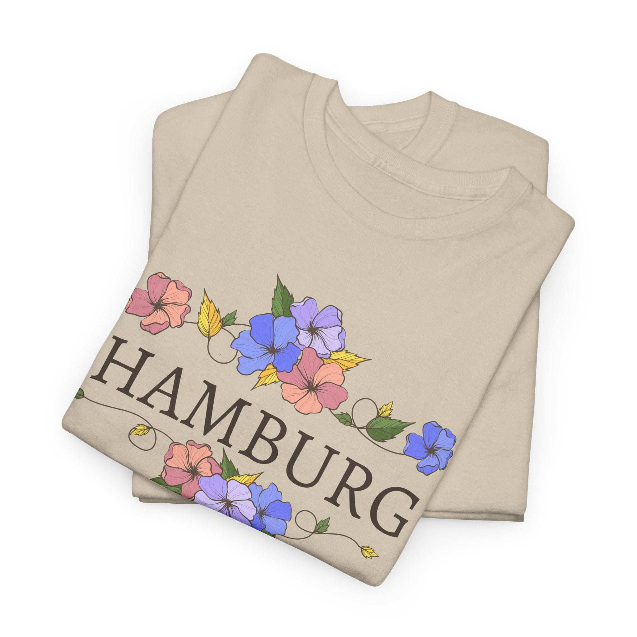 Floral City Name Casual T-Shirt – Bamerix