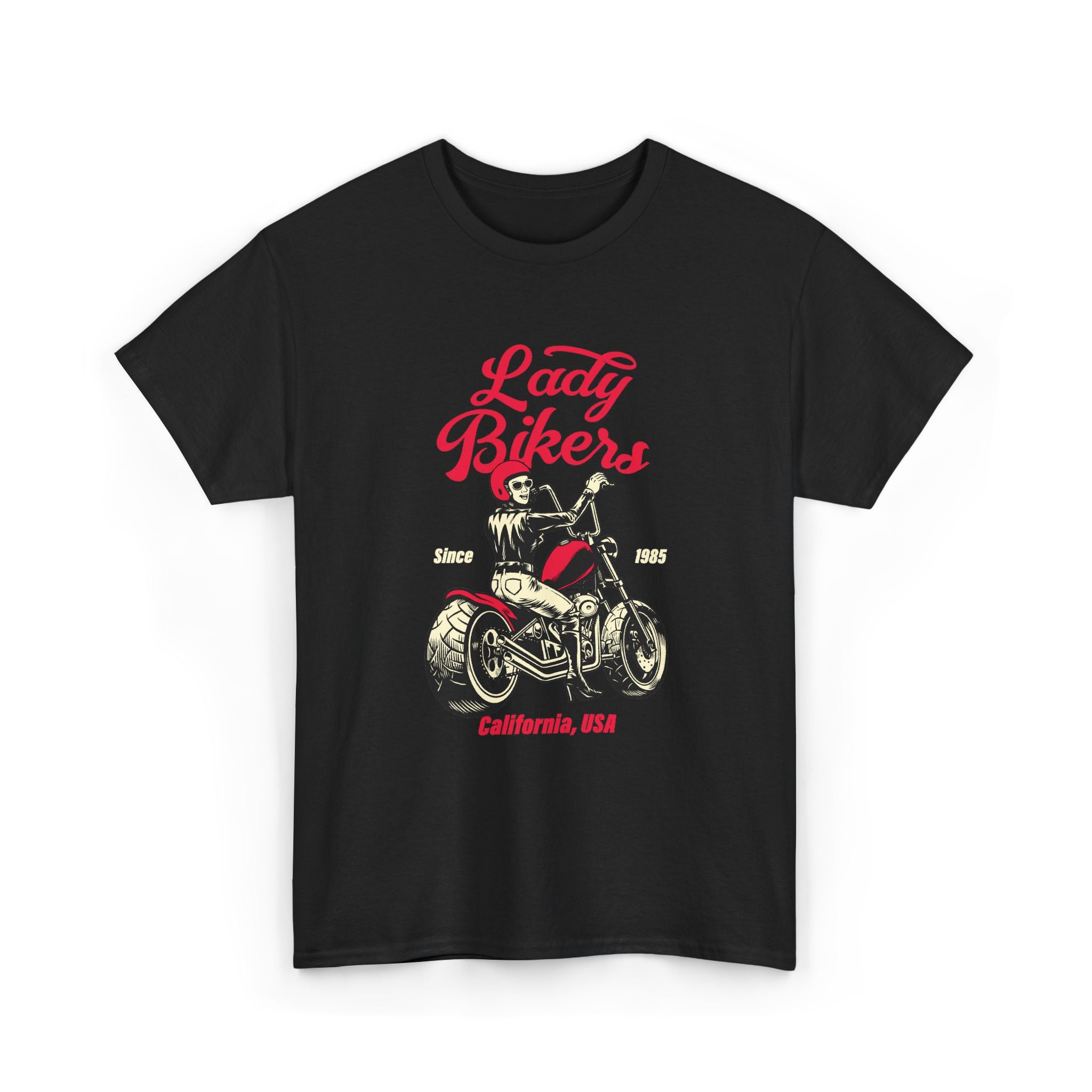 Lady Bikers Motorcycle Tee — California USA Vintage Chopper Shirt – Bamerix