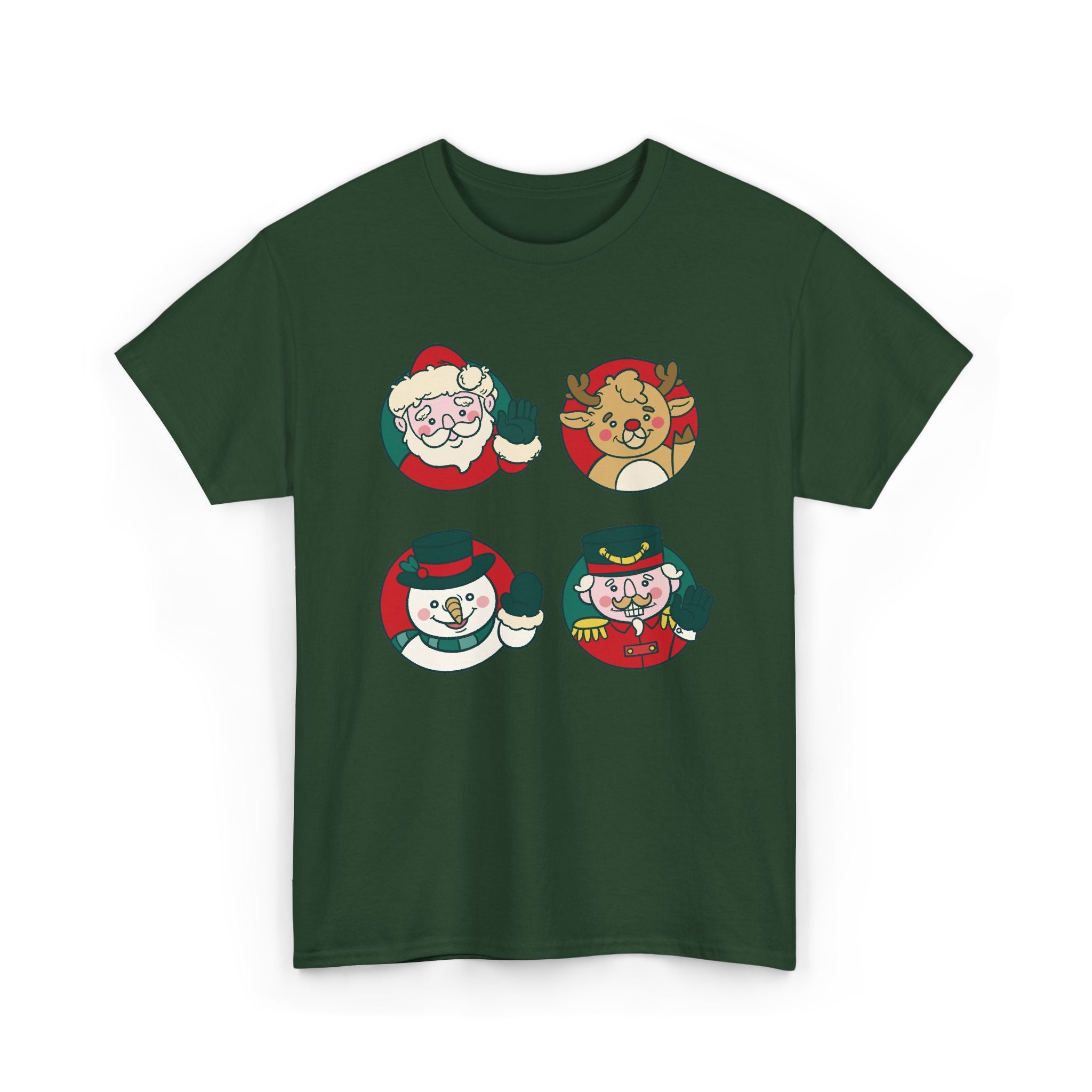 Festive Holiday T-Shirt Featuring Santa and Friends, Christmas Gift – Bamerix