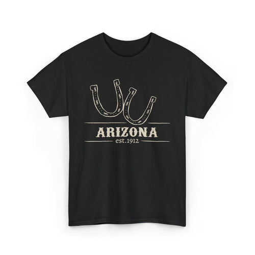 Arizona Horseshoe Tee — Vintage Western Arizona Est. 1912 T-Shirt