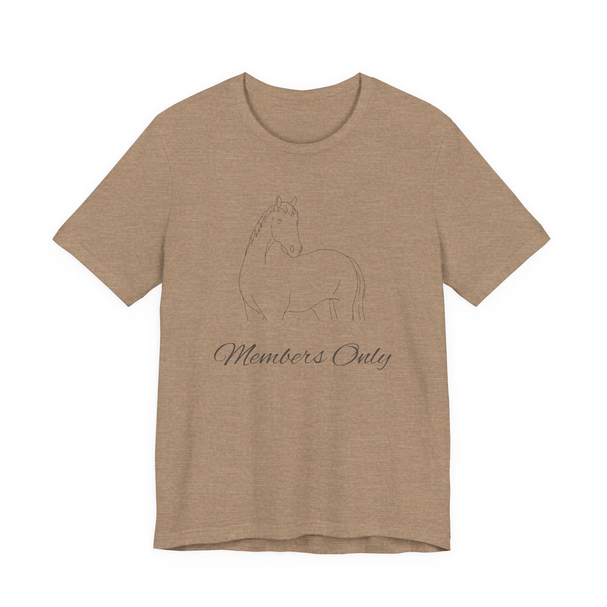 Members Only Horse Tee — Minimalist Equestrian Short Sleeve Shirt – Bamerix