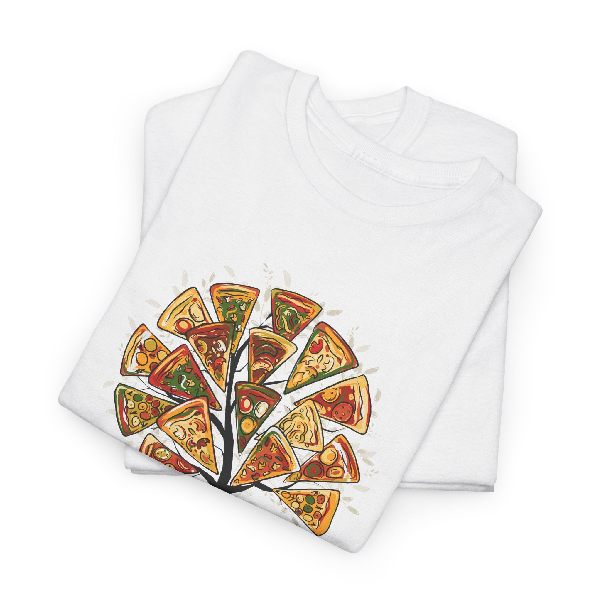 Pizza Tree Graphic T-Shirt – Funny Pizza Lover Tee – Bamerix