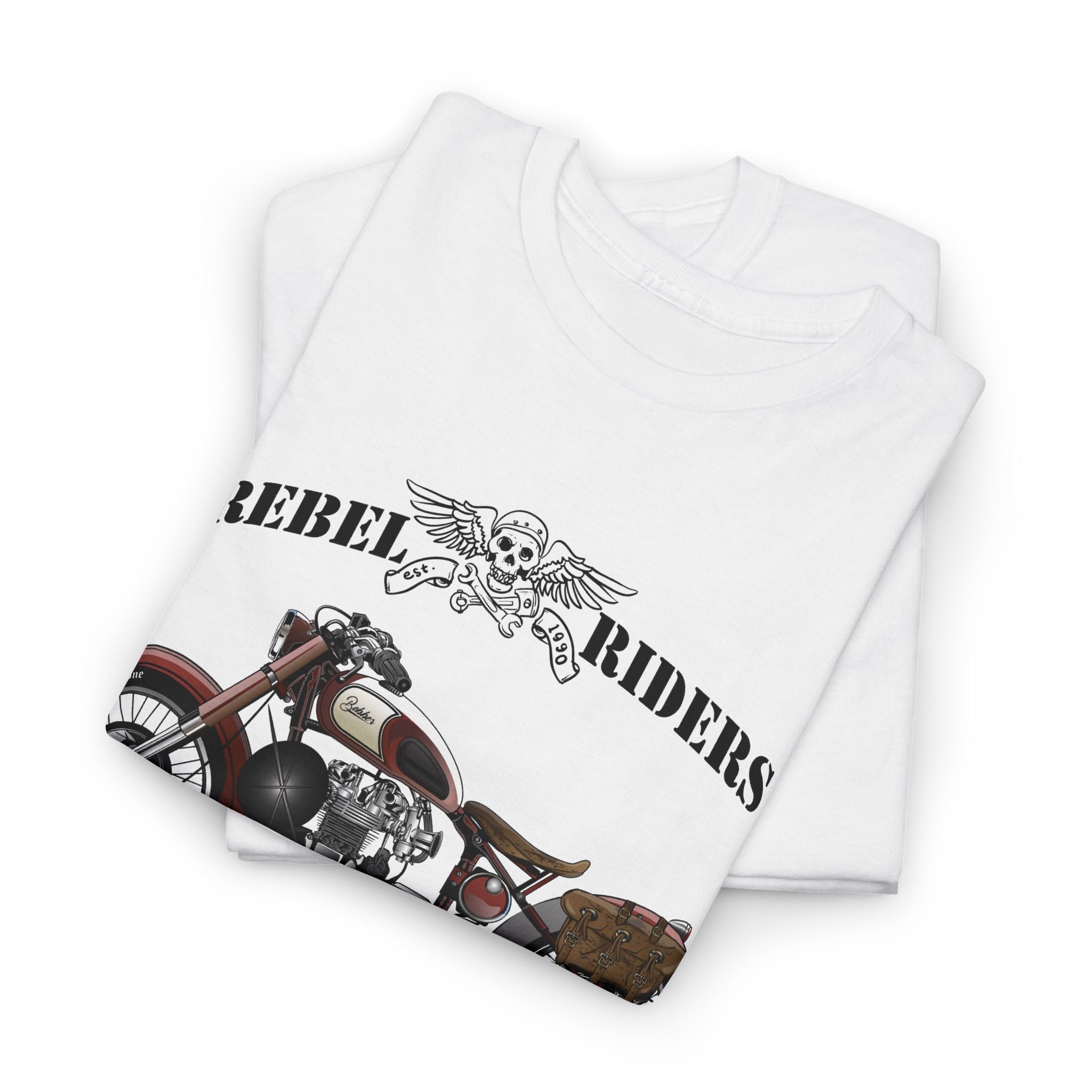 Vintage Motorcycle Tee – "Rebel Riders" Classic Bike Graphic – Bamerix