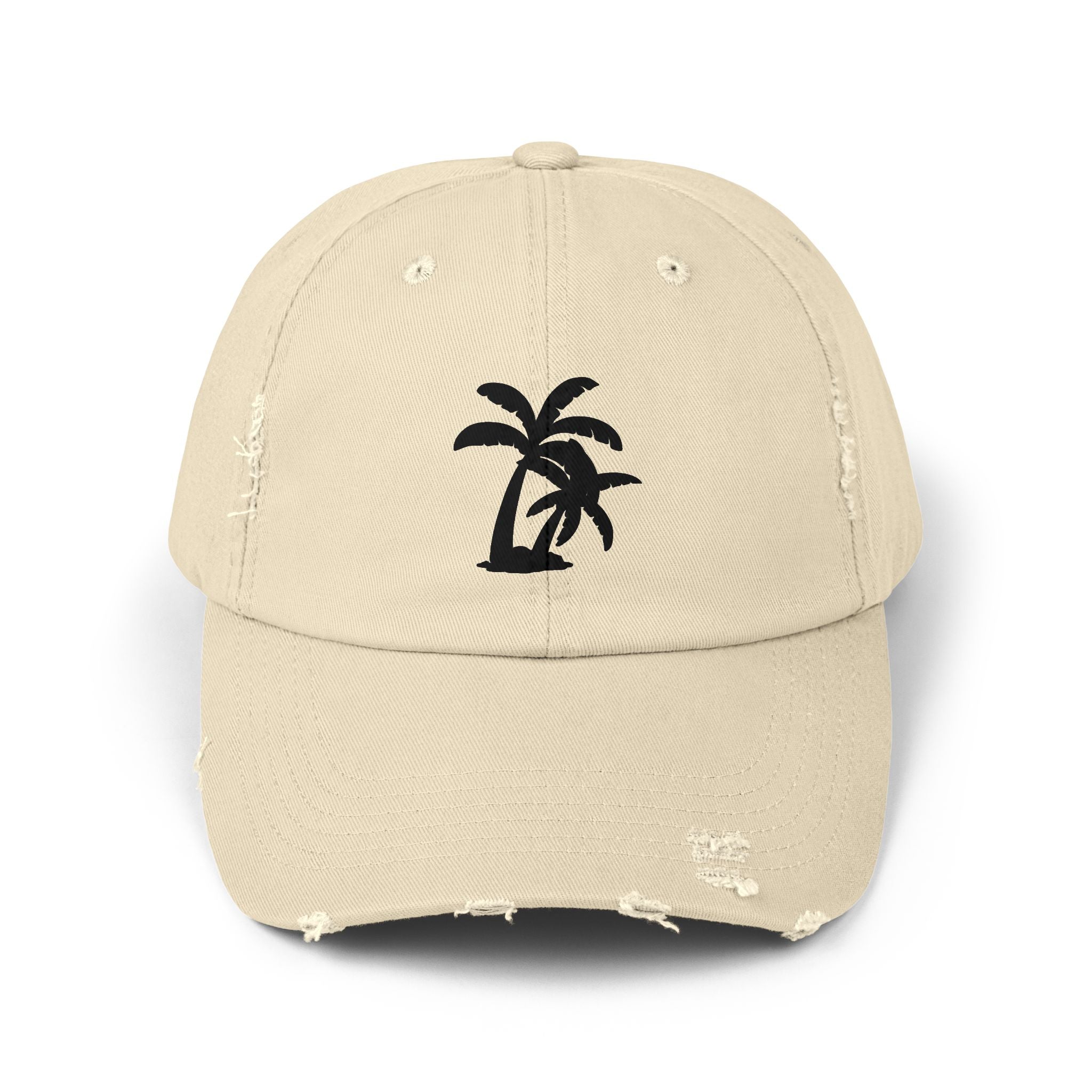 Distressed Palm Tree Cap — Vintage Beach Baseball Hat – Bamerix