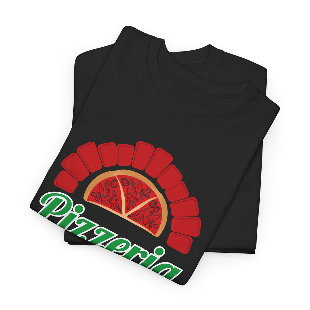 Pizzeria Pizza Tee – Retro Italian Pizzeria Logo T-Shirt – Bamerix