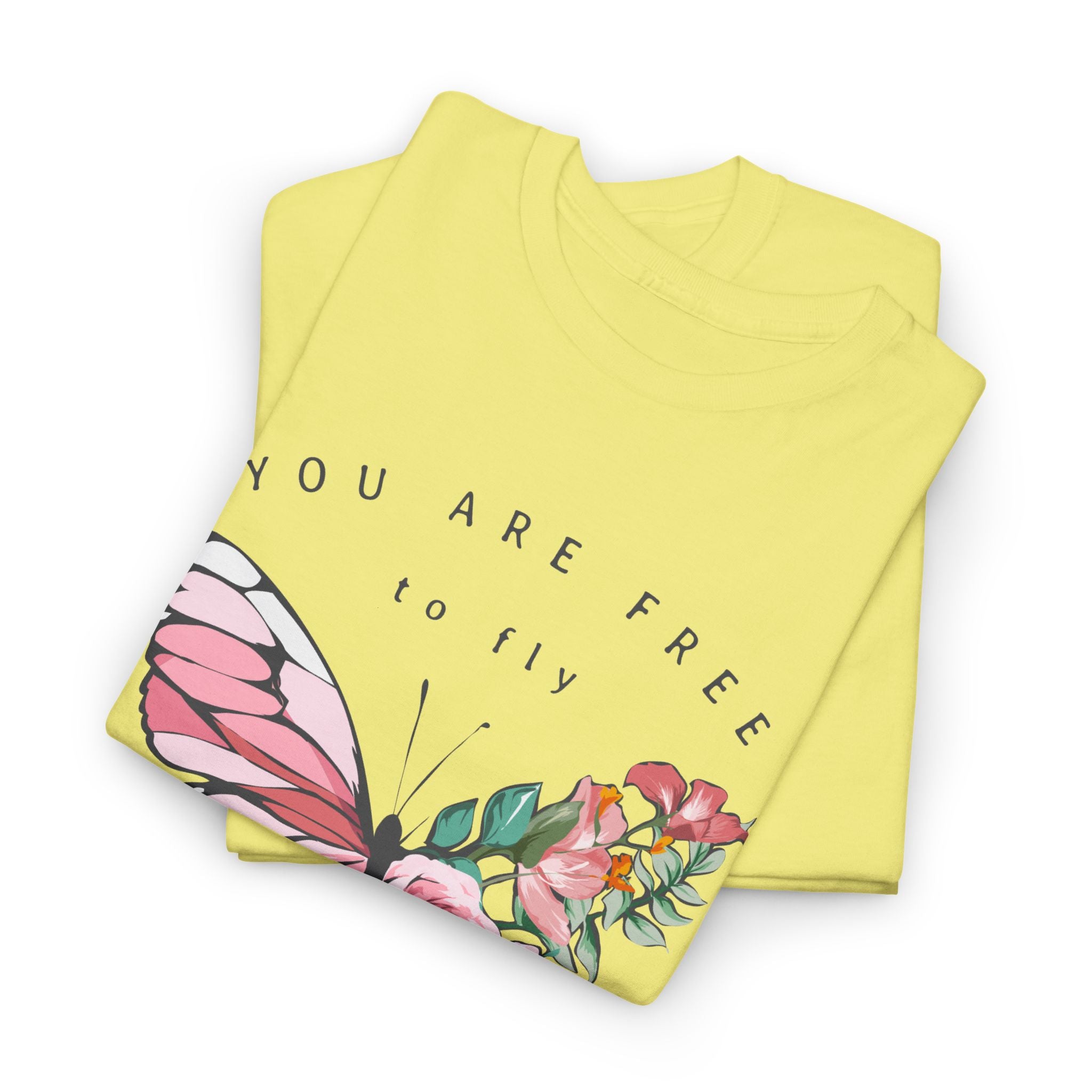 Butterfly Floral Inspirational T-Shirt – Bamerix