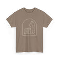 Cactus Arch Tee — Minimal Desert Line Art T-Shirt
