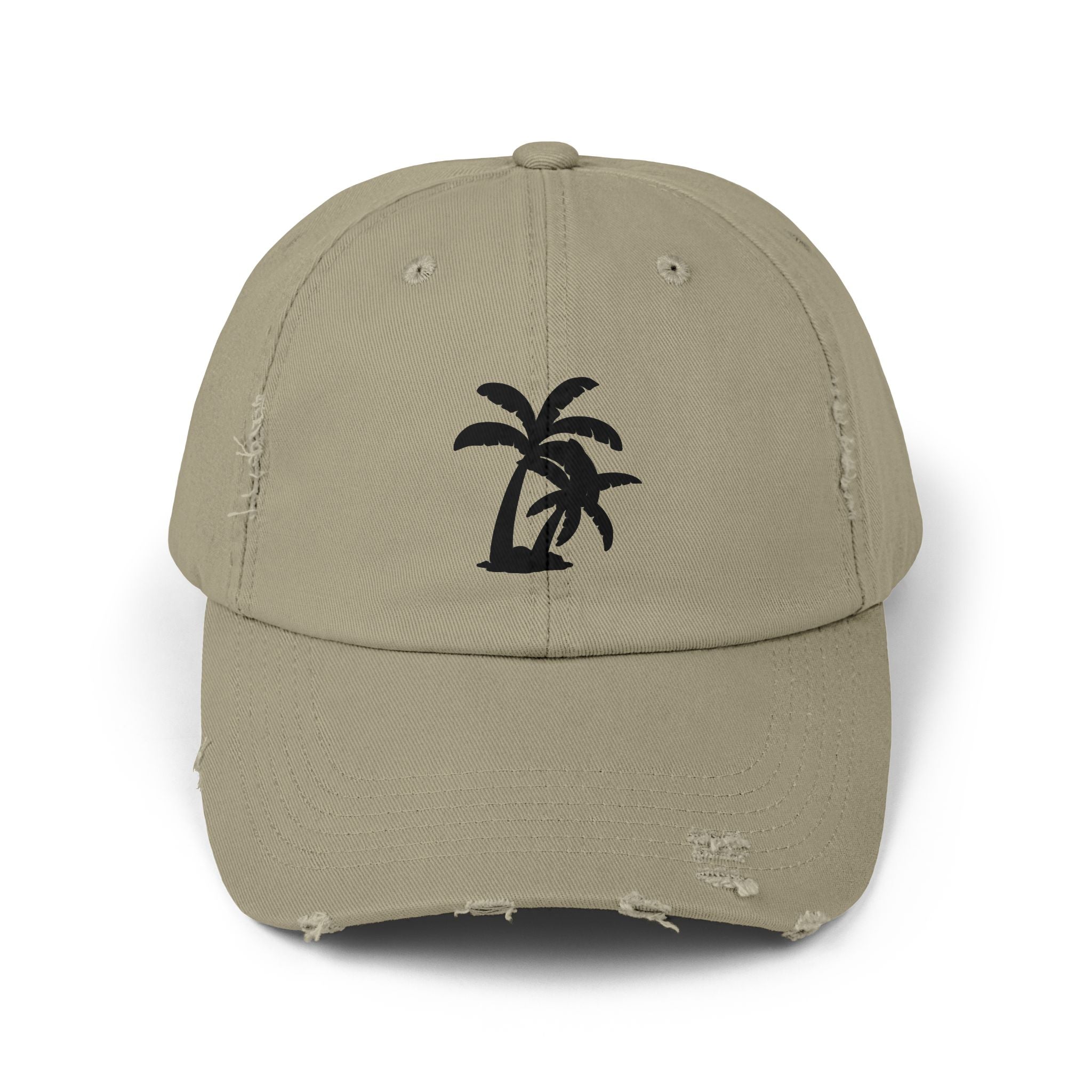 Distressed Palm Tree Cap — Vintage Beach Baseball Hat – Bamerix