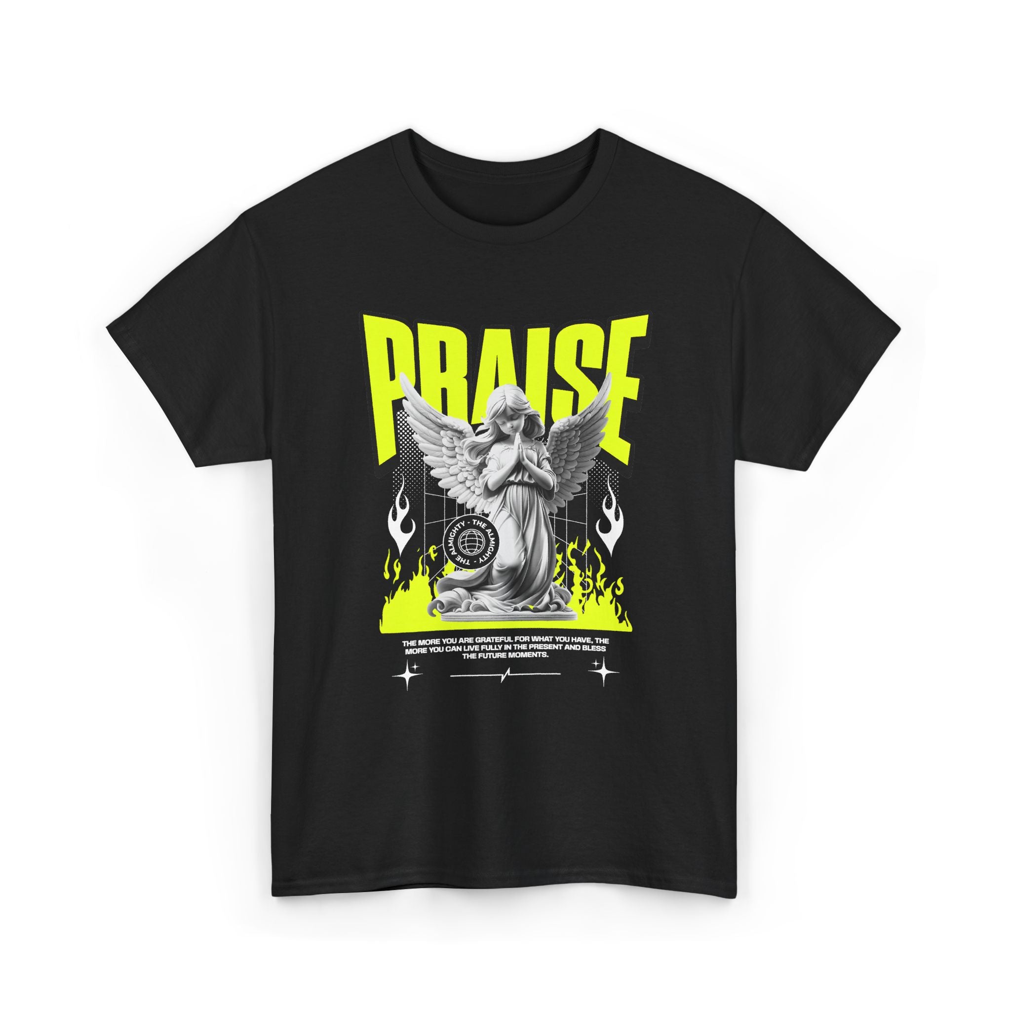 Praise Angel Graphic Tee — Neon Gothic Streetwear – Bamerix
